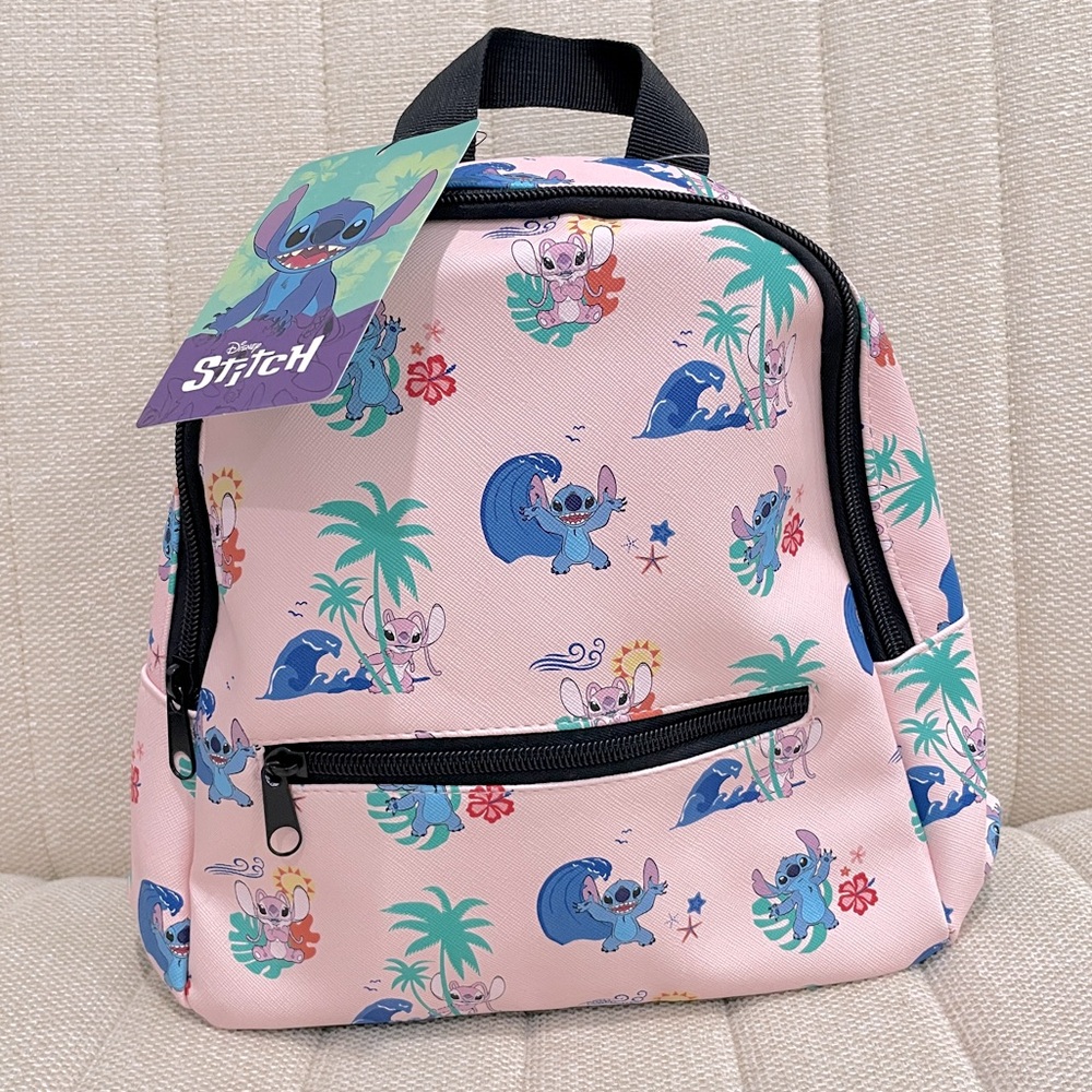 NEW Disney Lilo & Stitch‎ Angel Pink Tropical Mini Backpack NWT